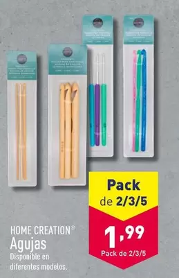 Oferta de Home - Home Creation Agujas por 1,99€ en ALDI