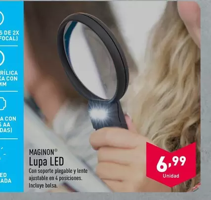 Oferta de Lupa Led por 6,99€ en ALDI