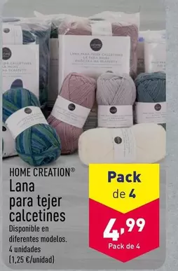 Oferta de One - Lana Para Tejer Calcetines por 4,99€ en ALDI