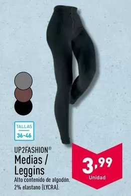 Oferta de Up2fashion - Medias / Leggins por 3,99€ en ALDI