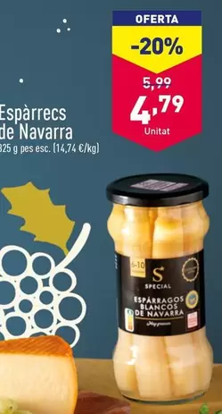 Oferta de Espàrrecs De Navarra por 4,79€ en ALDI