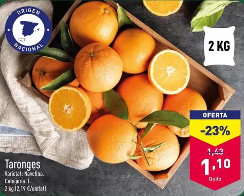 Oferta de Taronges por 1,1€ en ALDI