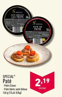 Oferta de Special - Pate por 2,19€ en ALDI