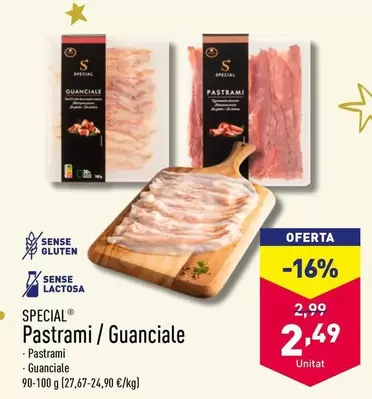 Oferta de Special - Pastami / Guanciale por 2,49€ en ALDI