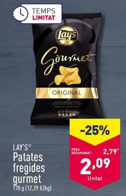 Oferta de Lay's - Patates Fregides Gurmet por 2,09€ en ALDI