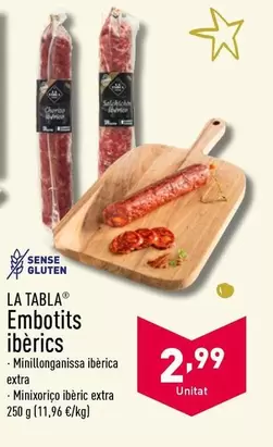 Oferta de La Tabla - Embotits Iberics por 2,99€ en ALDI