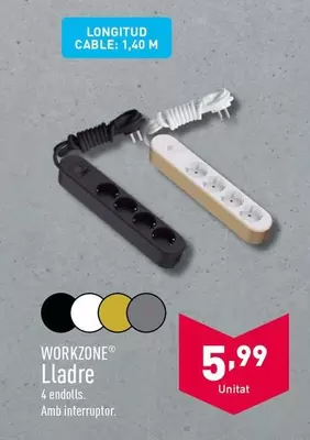 Oferta de Workzone - Lladre por 5,99€ en ALDI