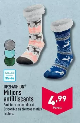 Oferta de Up2fashion - Mitjons Antilliscants por 4,99€ en ALDI