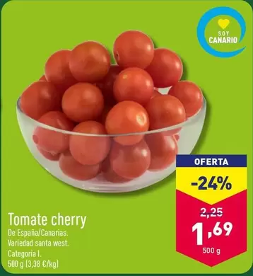 Oferta de Tomate Cherry por 1,69€ en ALDI