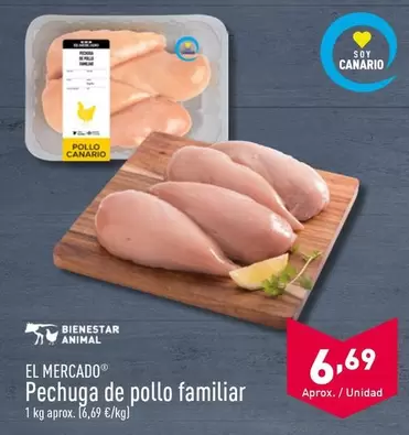 Oferta de Pechuga De Pollo Familiar por 6,69€ en ALDI