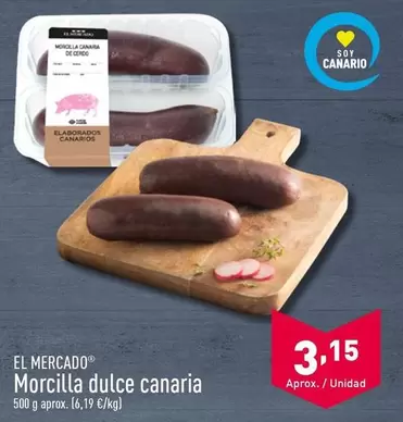 Oferta de Morcilla Dulce Canaria por 3,15€ en ALDI