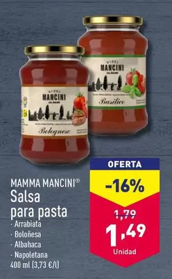 Oferta de Aldi - Salsa Para Pasta por 1,49€ en ALDI