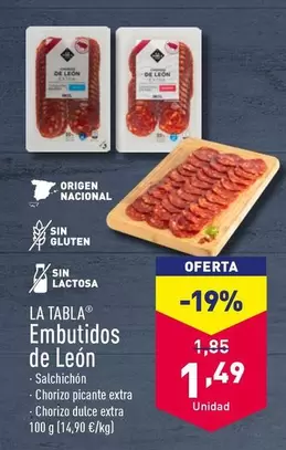 Oferta de Origen - Embutidos De Leon por 1,49€ en ALDI