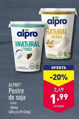 Oferta de Alpro - Postre De Soja por 1,99€ en ALDI