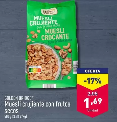 Oferta de Muesli -  Crujiente Con Frutos Secos por 1,69€ en ALDI