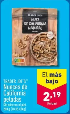 Oferta de Trader Joe´s - Nueces De California Peladas por 2,19€ en ALDI