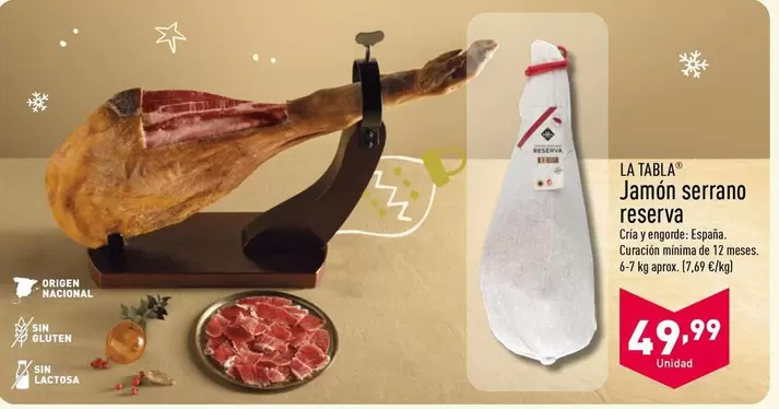 Oferta de Origen - Jamon Serrano Reserva por 49,99€ en ALDI