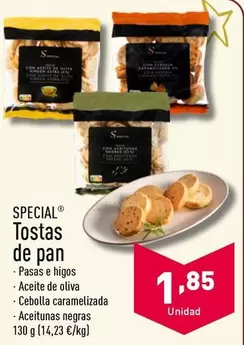 Oferta de Special - Tostas De Pan por 1,85€ en ALDI