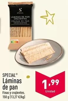 Oferta de Special - Laminas De Pan por 1,99€ en ALDI