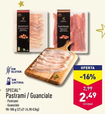 Oferta de Special - Pastrami / Guanciale por 2,49€ en ALDI