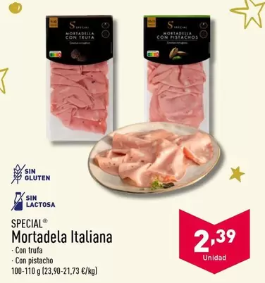 Oferta de Special - Mortadela Italiana por 2,39€ en ALDI