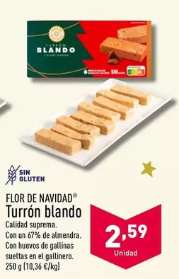 Oferta de Flor De Navidad - Turron Blando por 2,59€ en ALDI