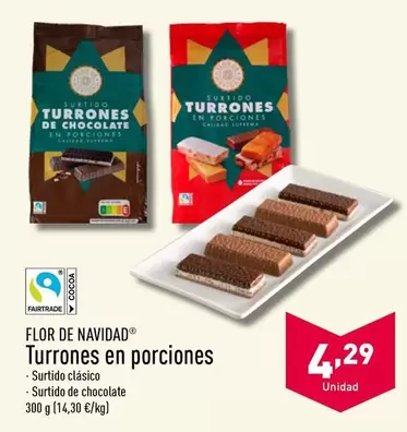 Oferta de Flor De Navidad - Turrones En Porciones por 4,29€ en ALDI