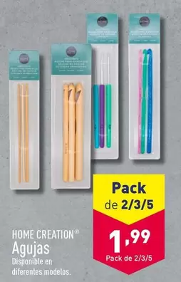 Oferta de Home - Agujas por 1,99€ en ALDI