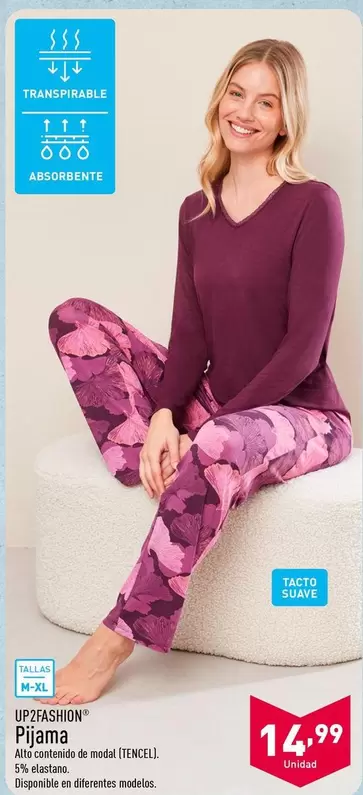 Oferta de Tencel - Pijama por 14,99€ en ALDI