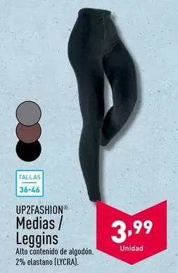 Oferta de Up2fashion - Medias / Leggins por 3,99€ en ALDI