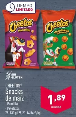 Oferta de Cheetos - Snacks De Maiz por 1,89€ en ALDI