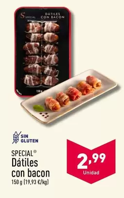 Oferta de Special Dàtiles Con Bacon por 2,99€ en ALDI