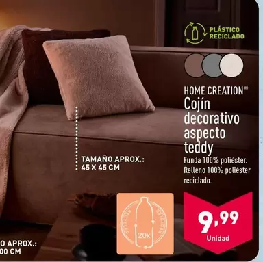 Oferta de Home - Cojin Decorativo Aspecto Teddy por 9,99€ en ALDI