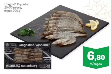 Oferta de Langostino Vannamei por 6,8€ en Sorli