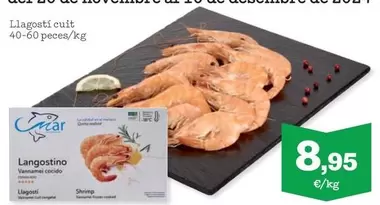 Oferta de Langostino por 8,95€ en Sorli