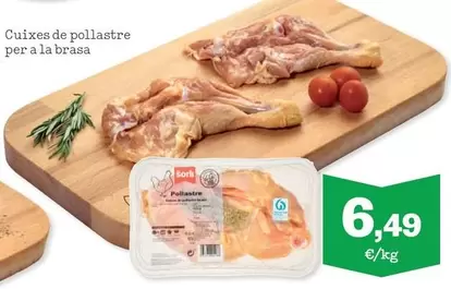 Oferta de Cuixes De Pollastre Per A La Brasa por 6,49€ en Sorli