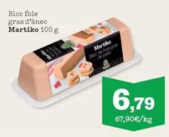 Oferta de Martiko - Bloc Foie Gras D'anec por 6,79€ en Sorli