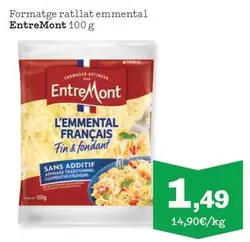 Oferta de Entremont - Formatge Ratllat Emmental por 1,49€ en Sorli