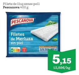 Oferta de Pescanova - Filets De Lluc Sense Pell por 5,15€ en Sorli