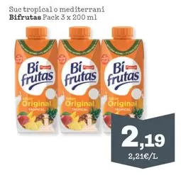 Oferta de Bifrutas - Suc Tropical O Mediterrani por 2,19€ en Sorli