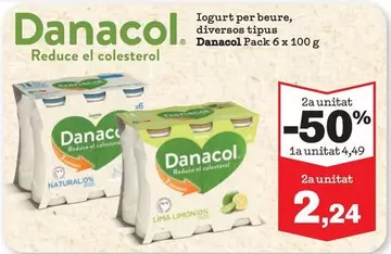 Oferta de Danacol - Iogurt Per Beure, Diversos Tipus por 4,49€ en Sorli