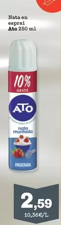 Oferta de ATO - Nata En Espral por 2,59€ en Sorli