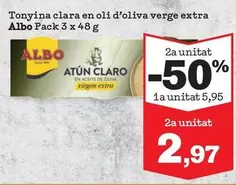 Oferta de Albo - Tonyina Clara En Oli D'oliva Verge Extra por 5,95€ en Sorli