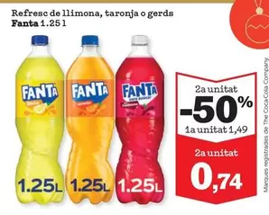 Oferta de Fanta - Refresc De Llimona, Taronja O Gerds por 1,49€ en Sorli