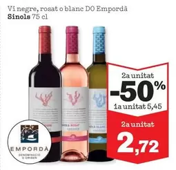 Oferta de Vi Negre, Rosat O Blanc Do por 5,45€ en Sorli