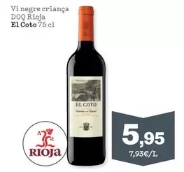 Oferta de El Coto - Vi Negre Crianca DOQ Rioja por 5,95€ en Sorli