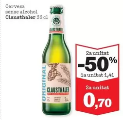 Oferta de Clausthaler - Cervesa sense alcohol por 1,41€ en Sorli