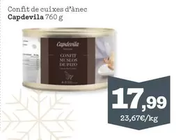 Oferta de Capdevila - Confit De Cuixes D'anec por 17,99€ en Sorli