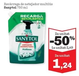 Oferta de Sanytol - Recarreg De Netejador Multius por 2,49€ en Sorli