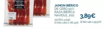 Oferta de Navidul - Jamon Iberico De Cebo 50% Raza Iberica por 3,89€ en La Despensa Express